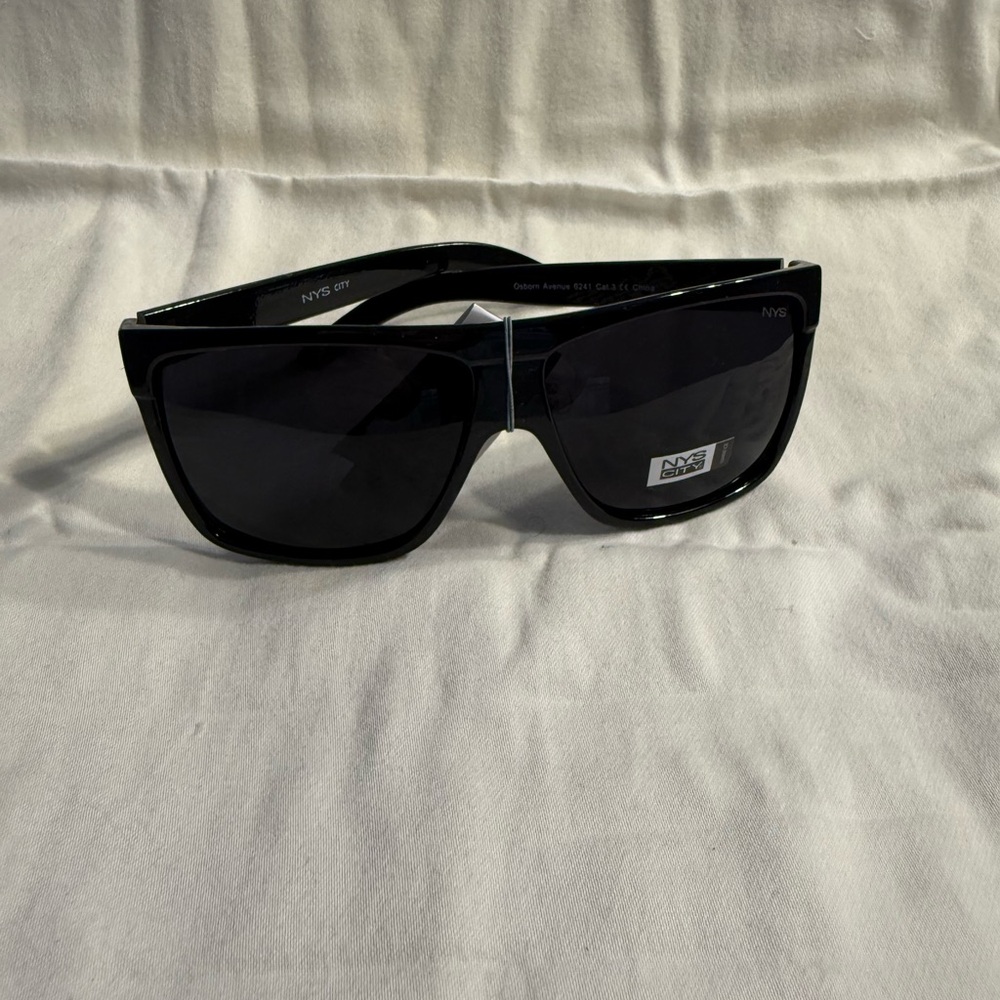 NYS Black Oversized Sunglasses